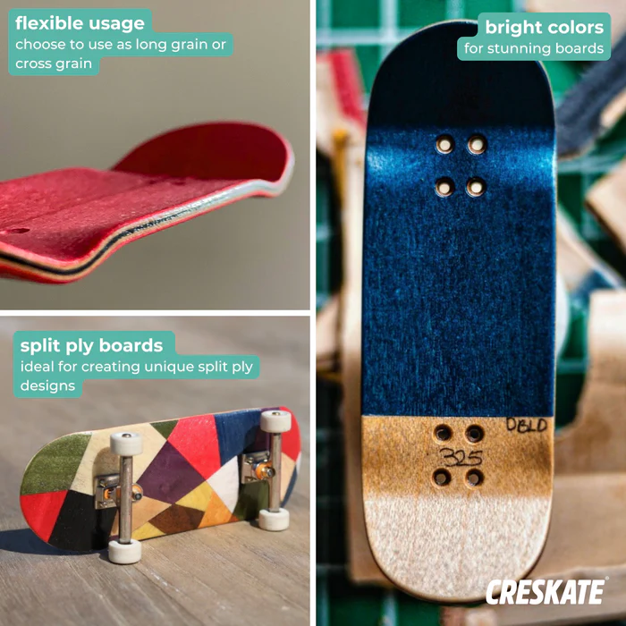 CRESKATE Fingerboard Deck Veneers - Colored - Image 3