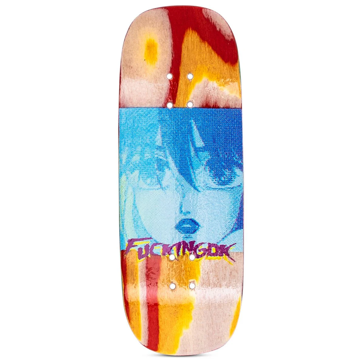 DK Real Wear Fingerboard Deck - F@cking DK Red/Yellow - Image 4