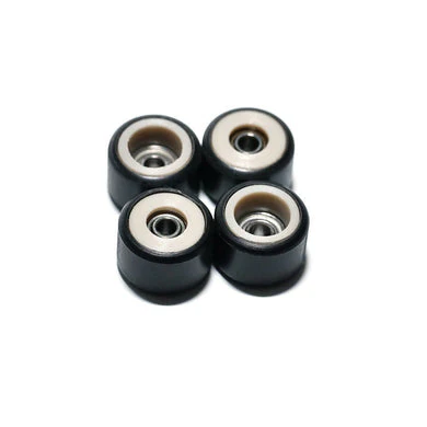 FlatFace Fingerboard Dual Durometer Bearing Wheels - Tan and Black