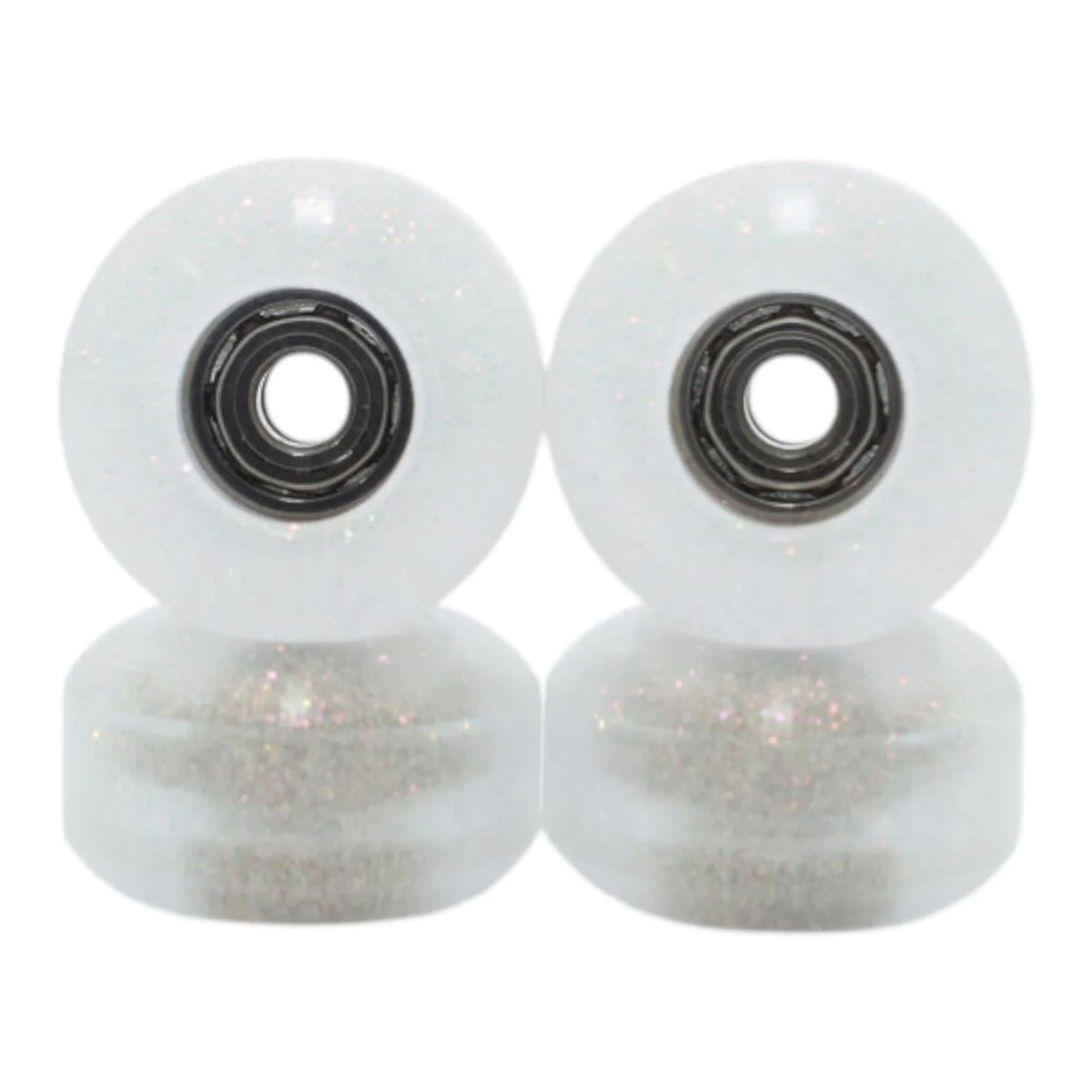 FlatFace Fingerboard G10 Dual Bearing Wheels - 72D Ultra - Clear Sparkle