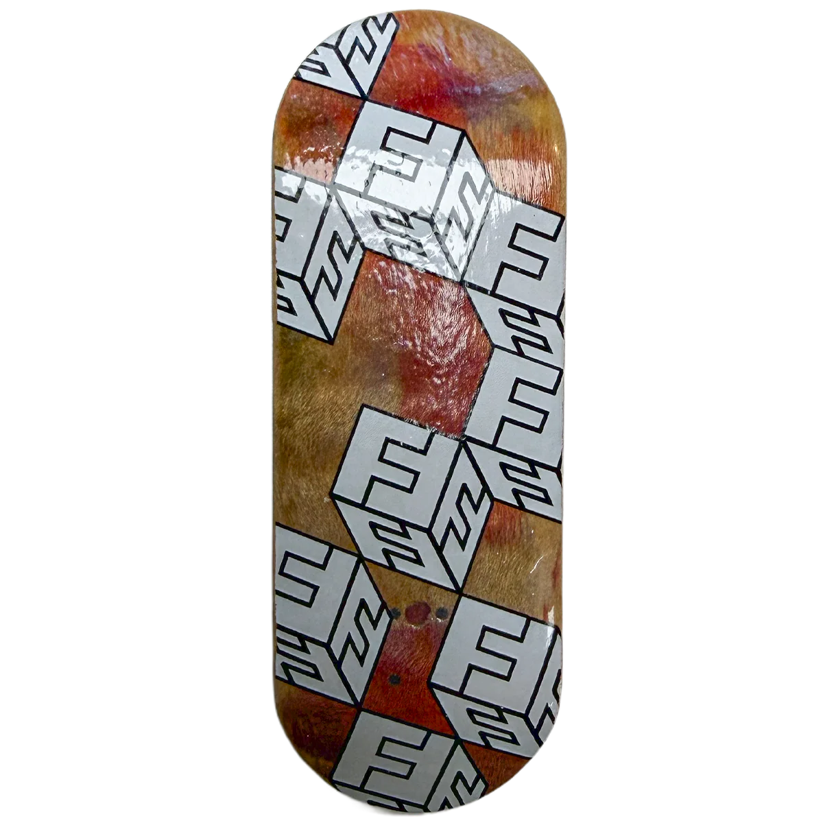 FlatFace x Cowply G15.12 Fingerboard Deck - White Cubes SE - Image 4