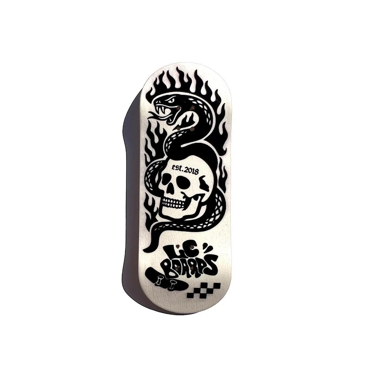 LC Boards Fingerboard Complete - Skull Graphic - Image 3