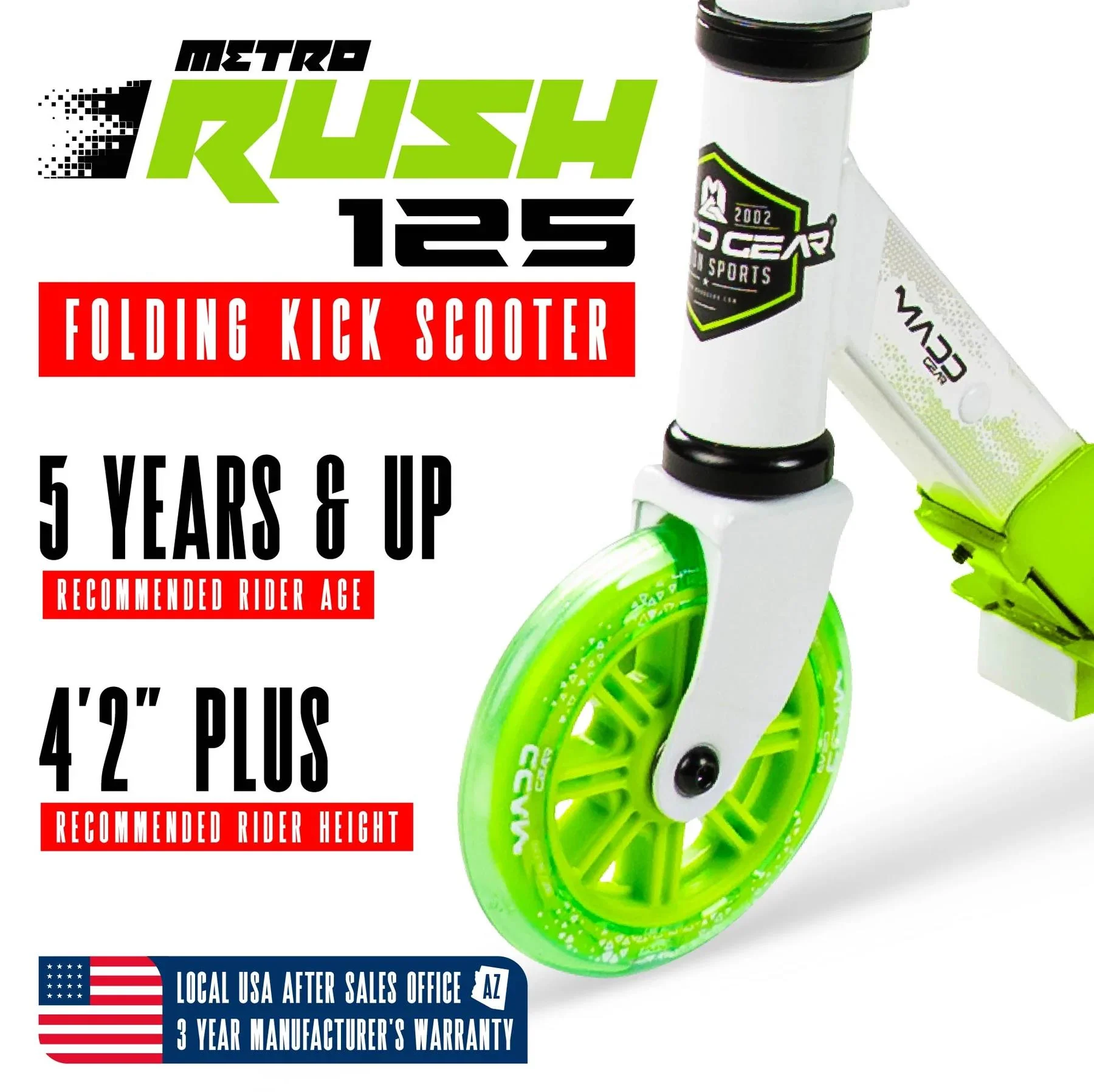 Madd Gear Rush 125 Youth Scooter - Image 10
