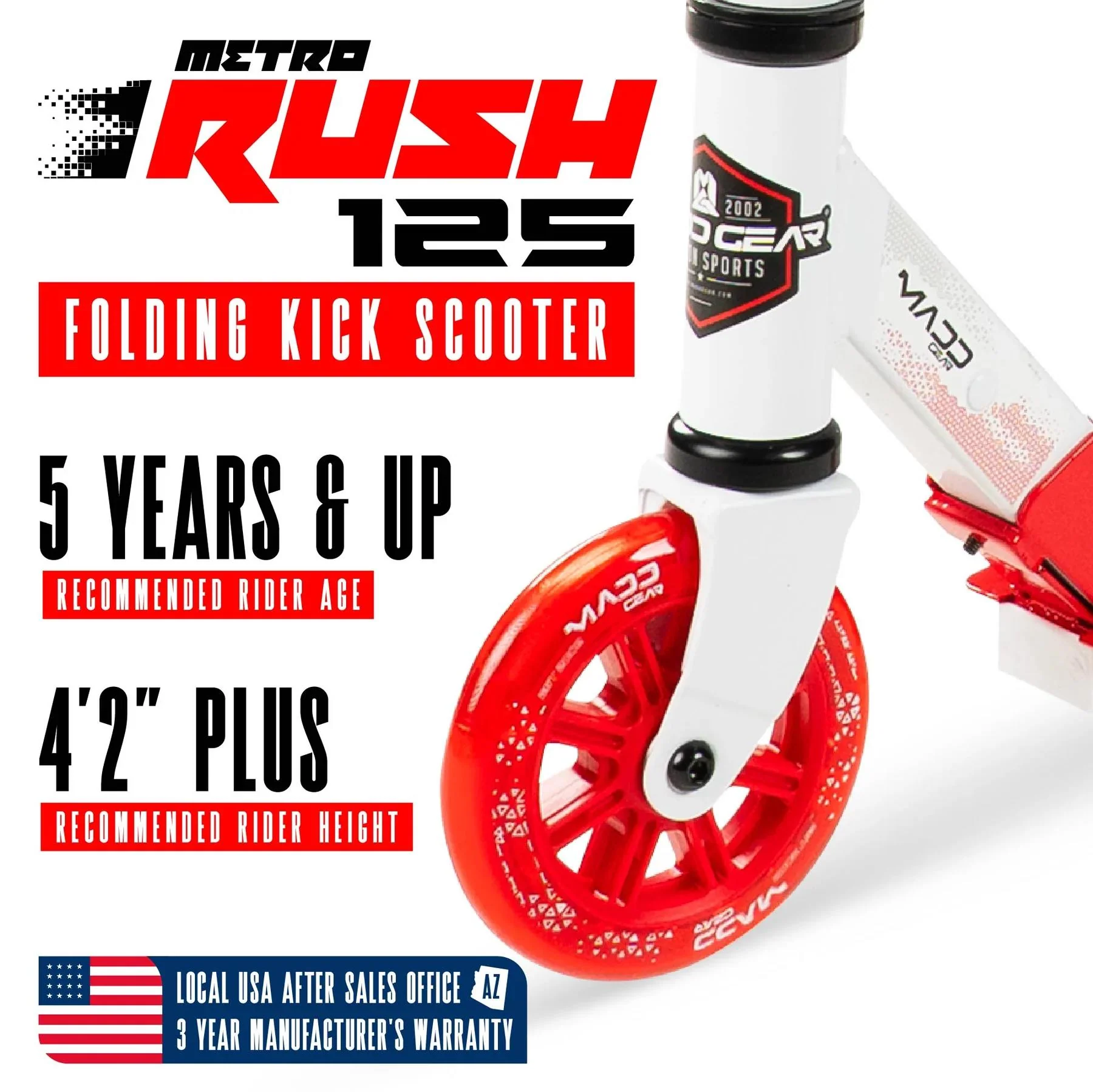 Madd Gear Rush 125 Youth Scooter - Image 6