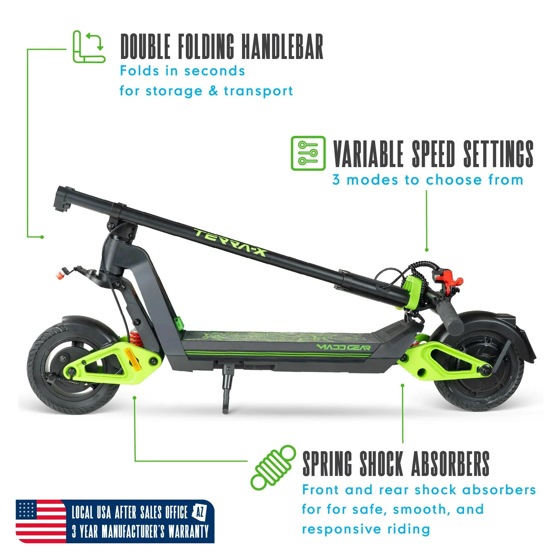 Madd Gear Terra X Electric Scooter - Image 3