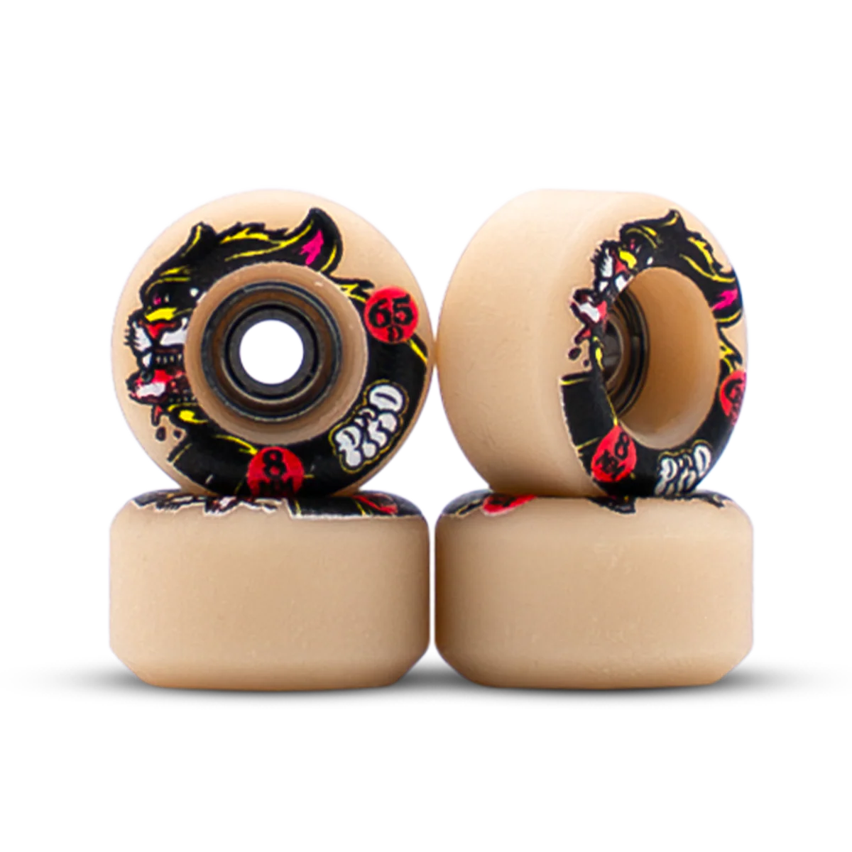 Piro Performance Graphic Fingerboard Wheels - Bakeneko - Image 2