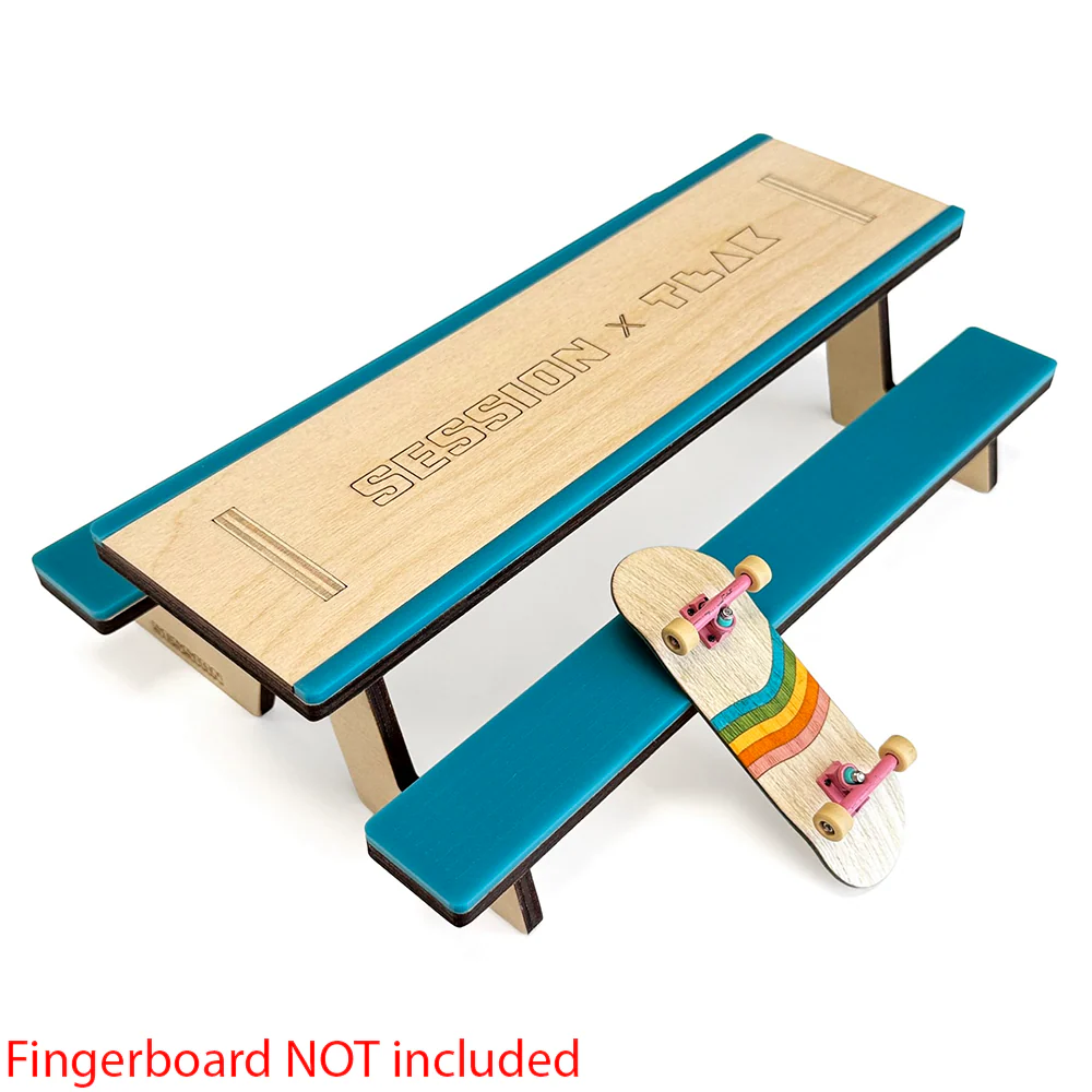 Teak Tuning Fingerboard Ramp - Picnic Table w/ Acrylic Surface - Image 2