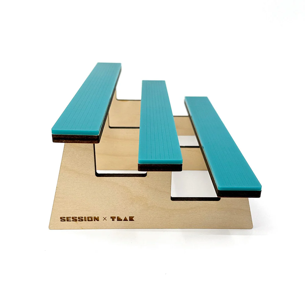 Teak Tuning Fingerboard Ramp - The Bleacher w/ Acrylic Surface - Image 2