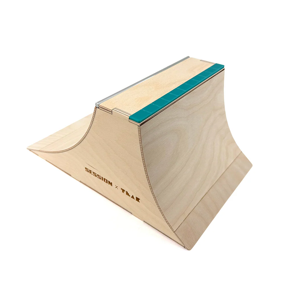 Clearance Teak Tuning Fingerboard Ramp - The Wall XL w/ Acrylic Coping