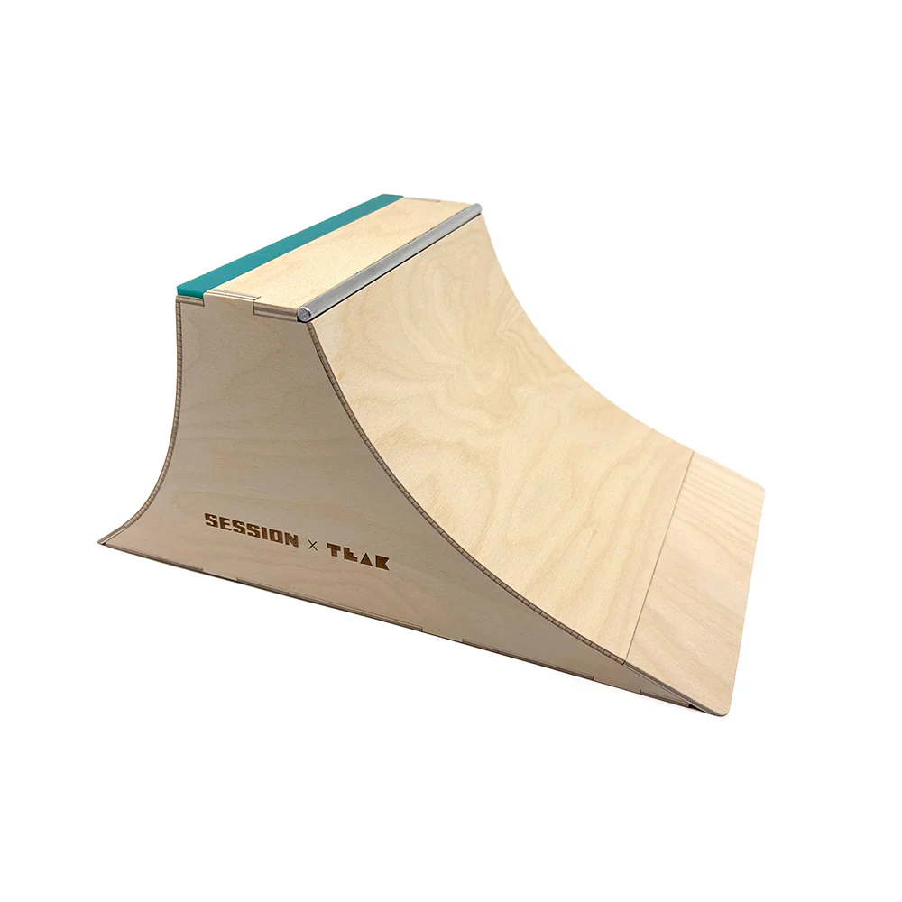 Clearance Teak Tuning Fingerboard Ramp - The Wall XL w/ Acrylic Coping - Image 2