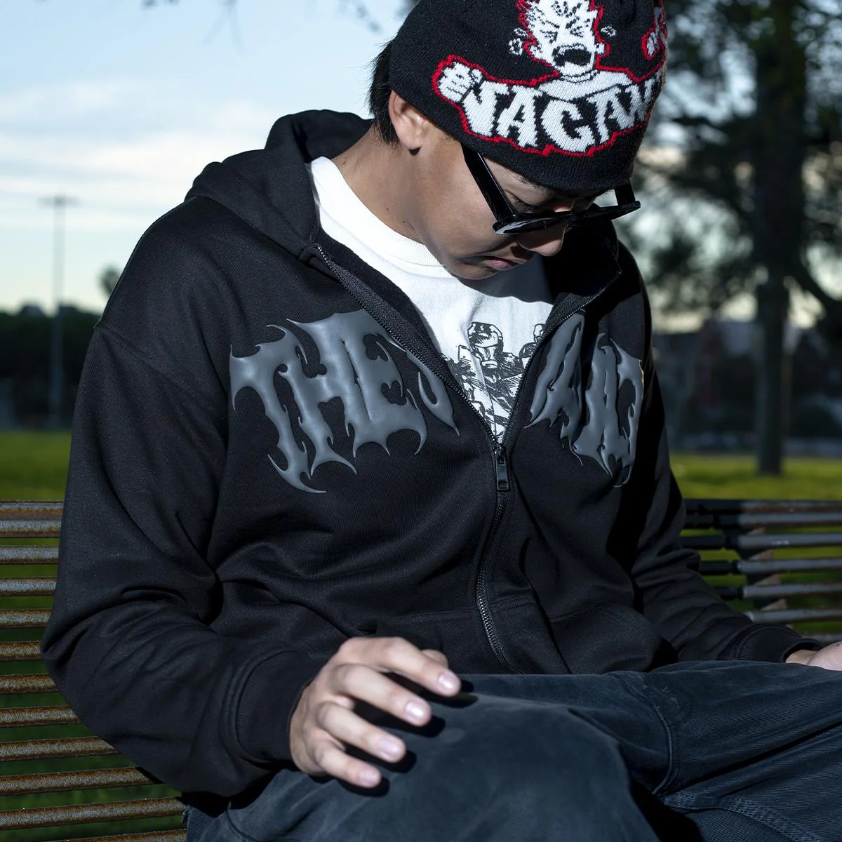 TV Split Thorn Zip Up Hoodie - Image 3