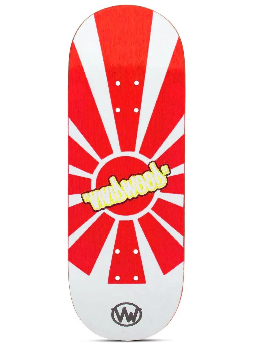 VividWood Fingerboard Deck - Red Sunrise - Image 4