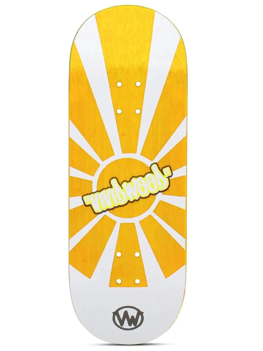 VividWood Fingerboard Deck - Yellow Sunrise - Image 4
